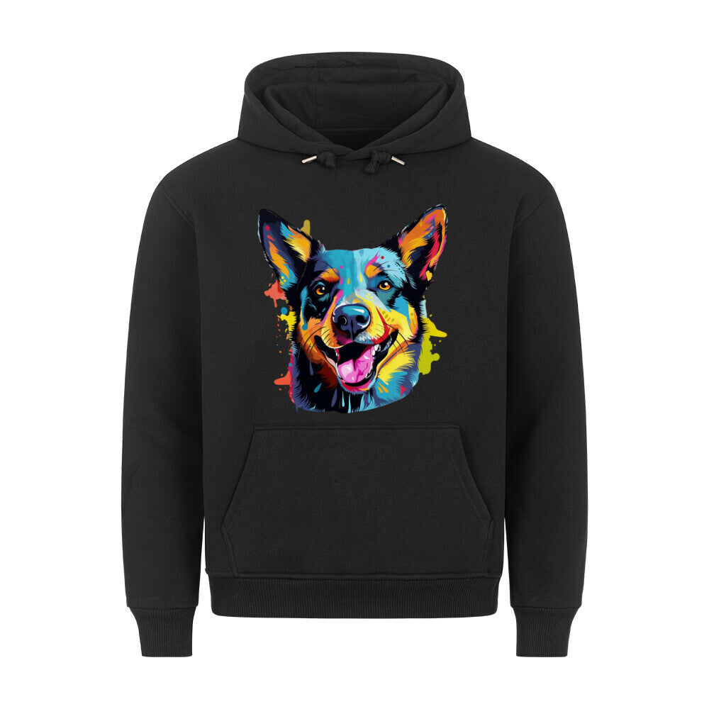 Premium Hoodie "Australian Cattle Dog - Splash" Schwarz – hunde-shirt.de
