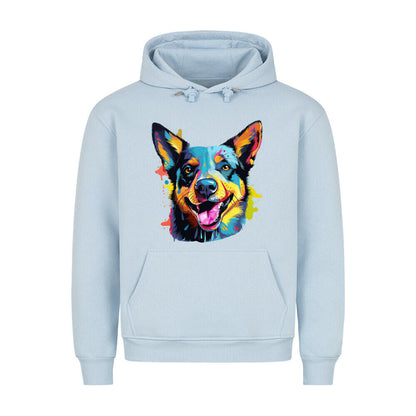 Premium Hoodie "Australian Cattle Dog - Splash" Babyblau – hunde-shirt.de
