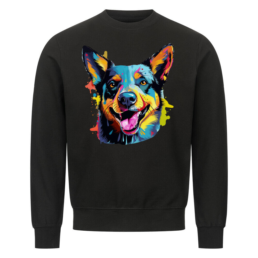 Premium Sweatshirt "Australian Cattle Dog - Splash" Schwarz – hunde-shirt.de