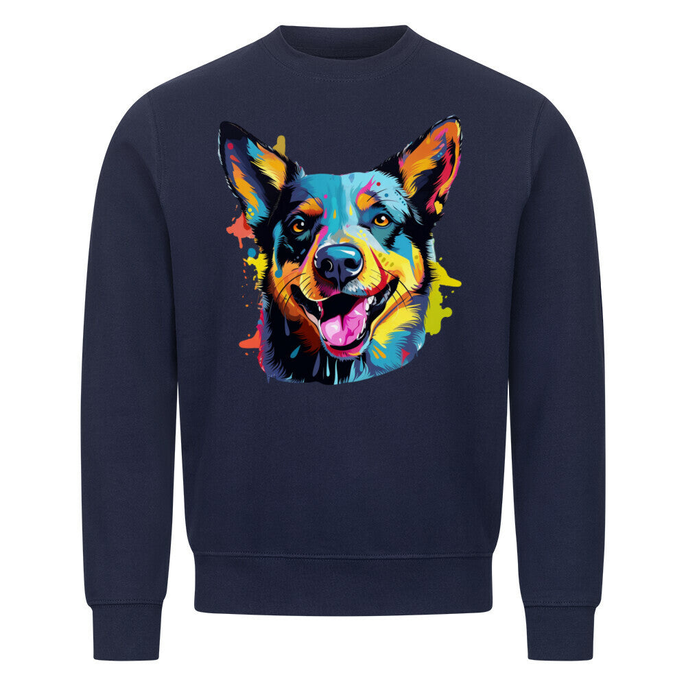 Premium Sweatshirt "Australian Cattle Dog - Splash" Navy Blue – hunde-shirt.de