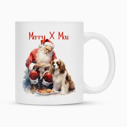 Tasse "Cavalier King Charles - Merry X Mas" Weiß – hunde-shirt.de