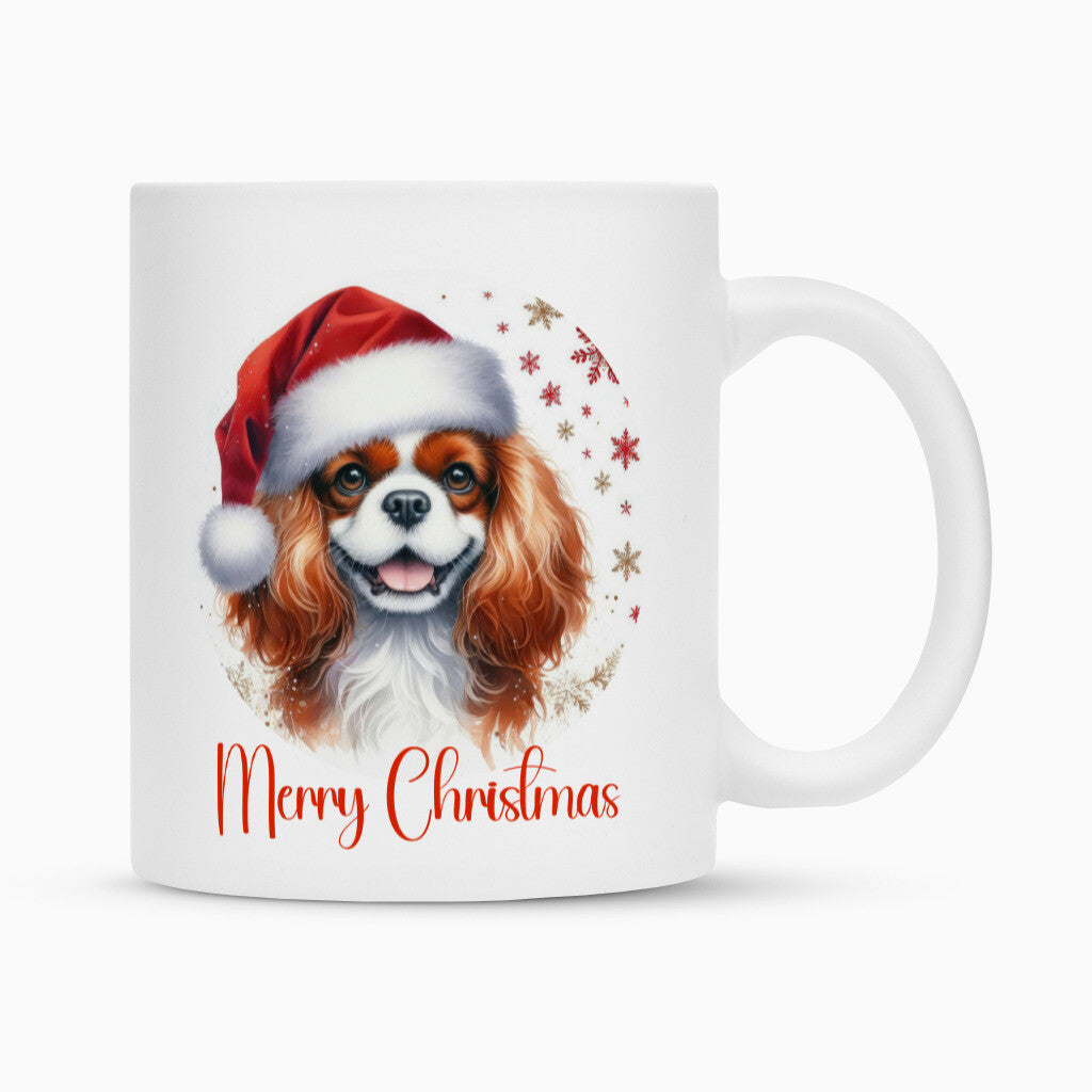 Tasse "Cavalier King Charles - Merry Christmas" Weiß – hunde-shirt.de