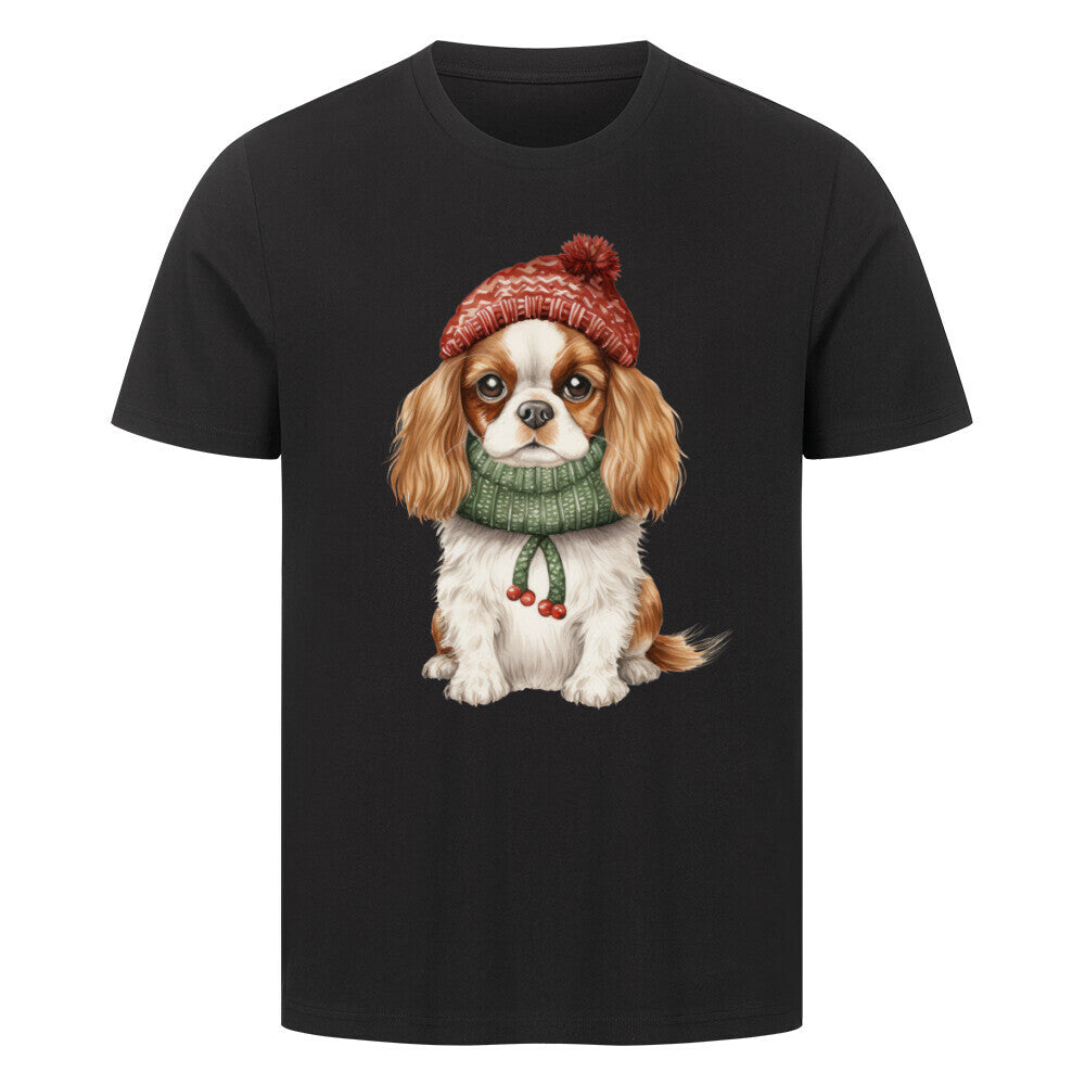 Premium T-Shirt "Cavalier King Charles - Kalt" Schwarz – hunde-shirt.de