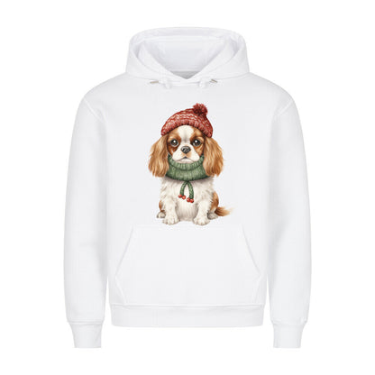 Premium Hoodie "Cavalier King Charles - Kalt" Weiß – hunde-shirt.de