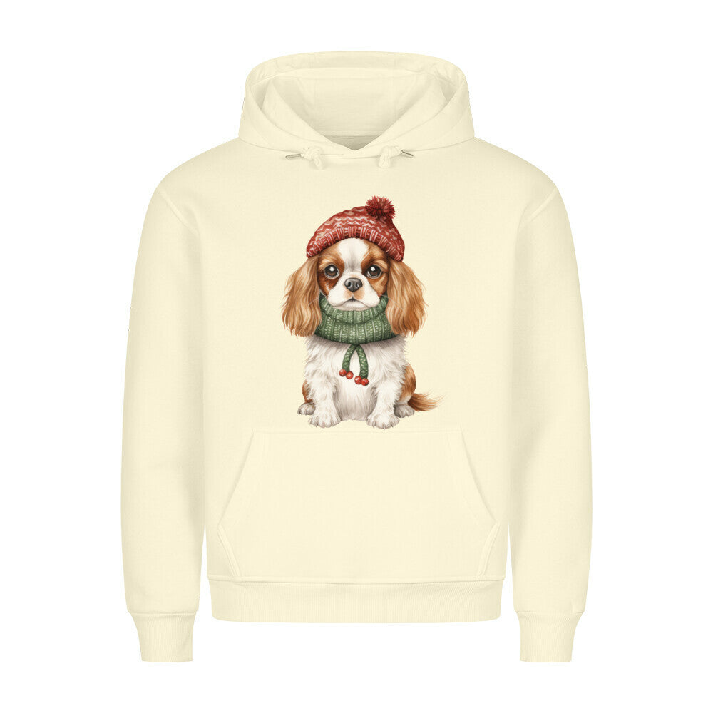 Premium Hoodie "Cavalier King Charles - Kalt" Beige – hunde-shirt.de
