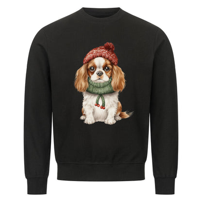 Premium Sweatshirt "Cavalier King Charles - Kalt" Schwarz – hunde-shirt.de