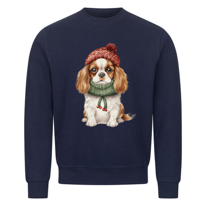 Premium Sweatshirt "Cavalier King Charles - Kalt" Navy Blue – hunde-shirt.de