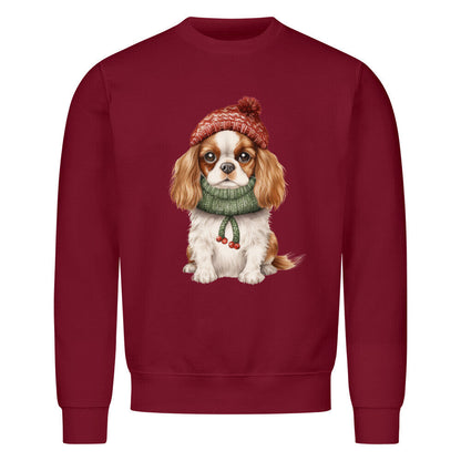 Premium Sweatshirt "Cavalier King Charles - Kalt" Burgunder – hunde-shirt.de