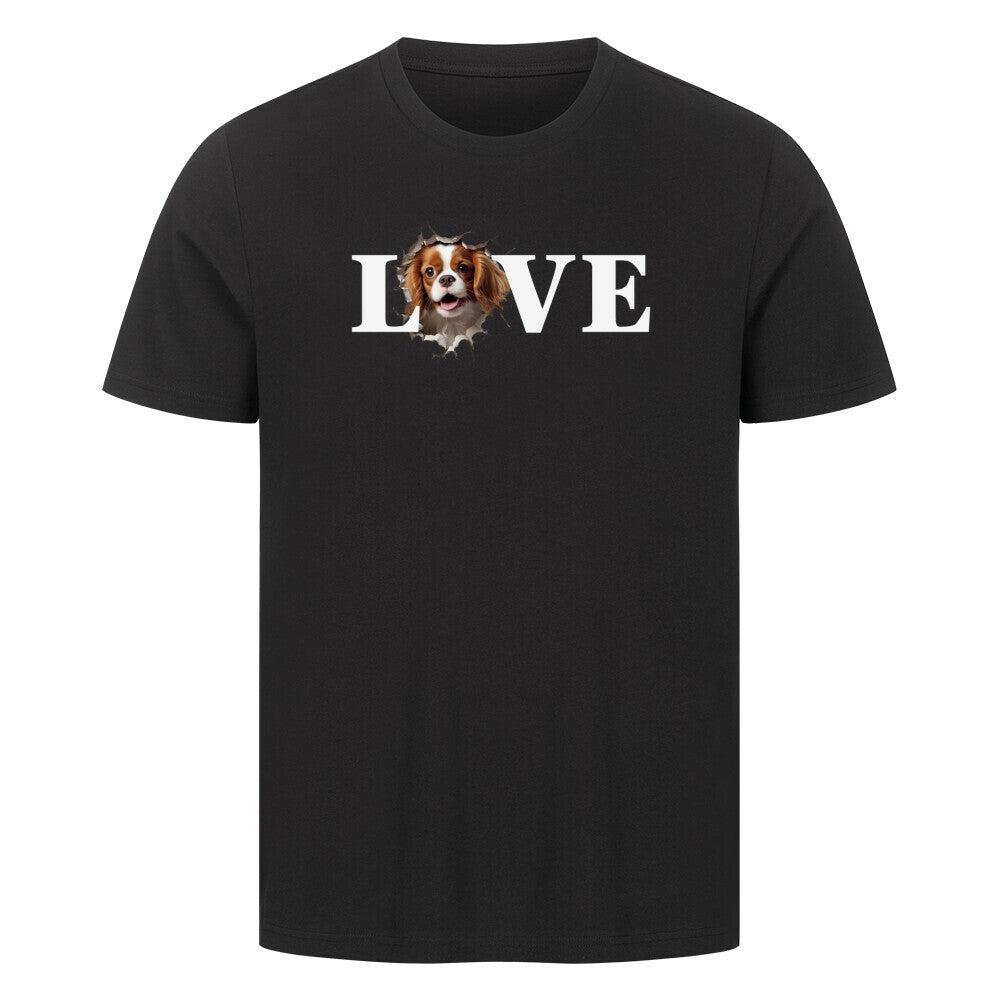 Premium T-Shirt "Cavalier King Charles - LOVE" Schwarz – hunde-shirt.de