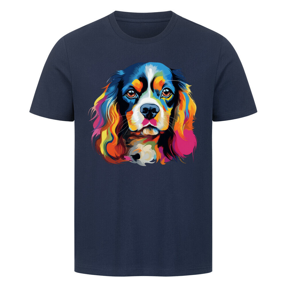 Premium T-Shirt "Cavalier King Charles - Paint" French Navy – hunde-shirt.de