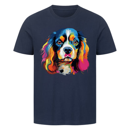 Premium T-Shirt "Cavalier King Charles - Paint" French Navy – hunde-shirt.de