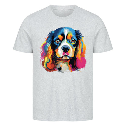 Premium T-Shirt "Cavalier King Charles - Paint" Heather Grey – hunde-shirt.de