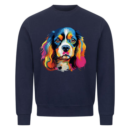 Premium Sweatshirt "Cavalier King Charles - Paint" Navy Blue – hunde-shirt.de