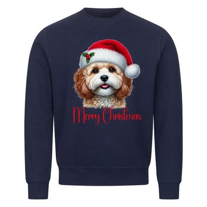 Premium Sweatshirt "Cavapoo - Merry Christmas" Navy Blue – hunde-shirt.de