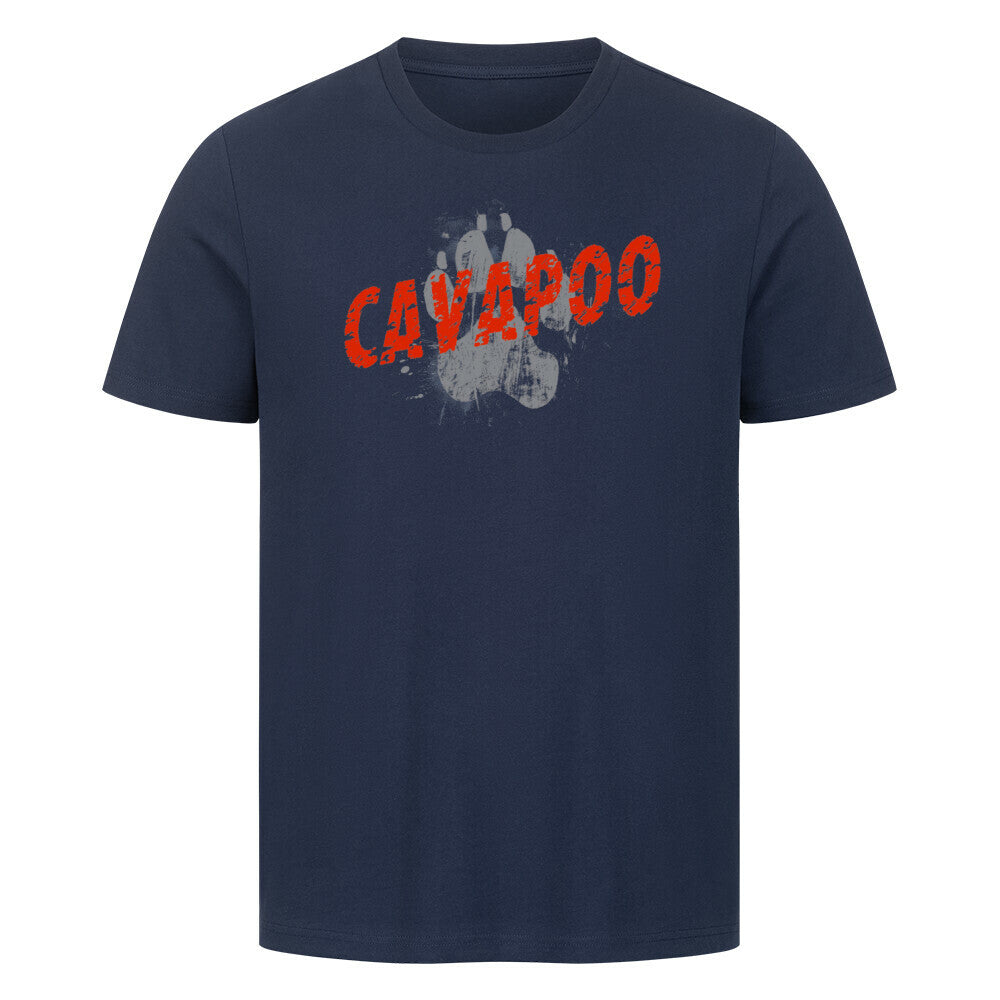 Premium T-Shirt "Cavapoo - PAW" French Navy – hunde-shirt.de