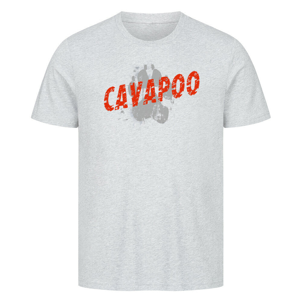 Premium T-Shirt "Cavapoo - PAW" Heather Grey – hunde-shirt.de