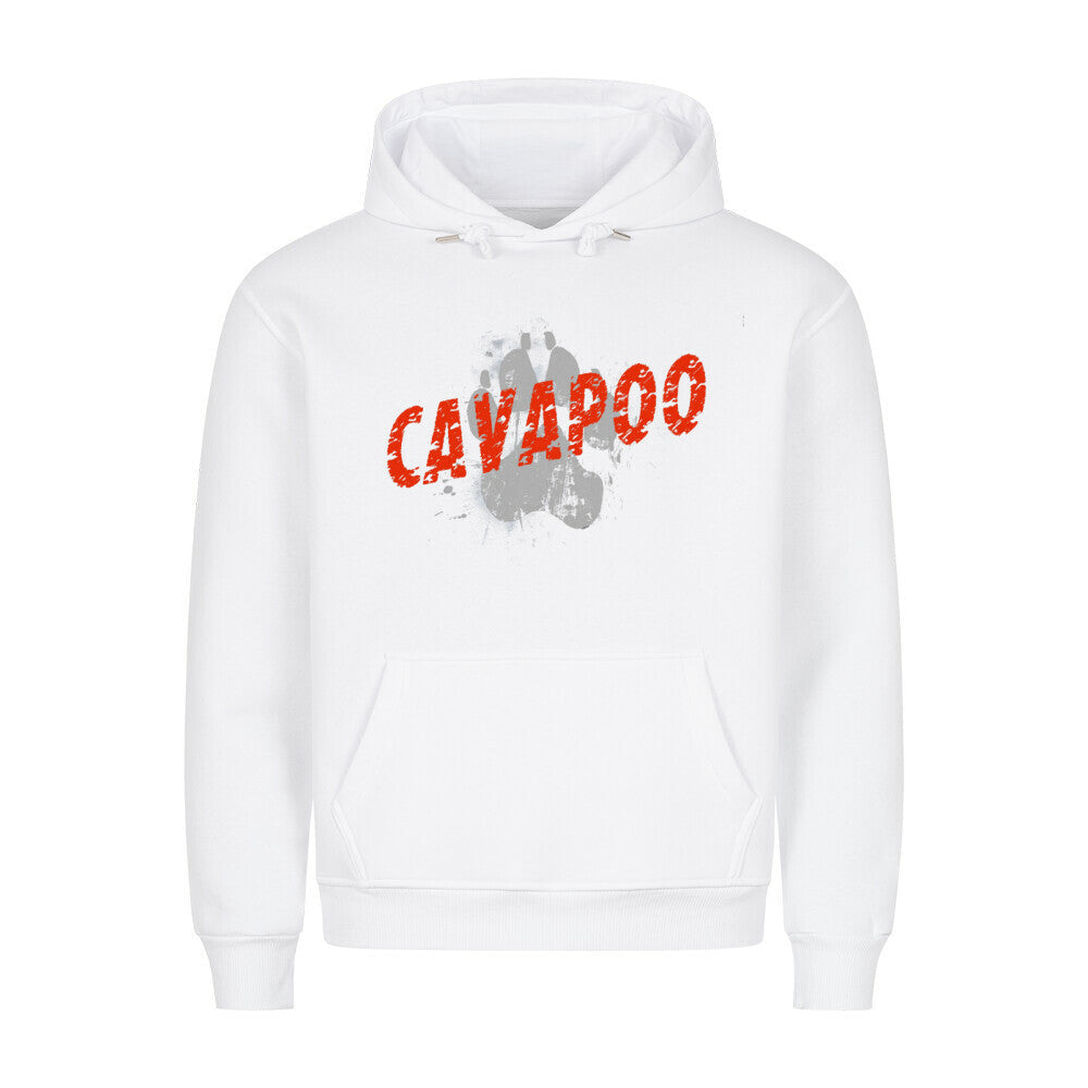 Premium Hoodie "Cavapoo - PAW" Weiß – hunde-shirt.de