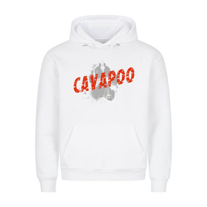 Premium Hoodie "Cavapoo - PAW" Weiß – hunde-shirt.de