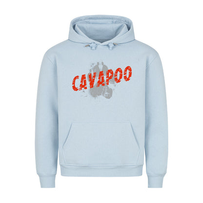 Premium Hoodie "Cavapoo - PAW" Babyblau – hunde-shirt.de