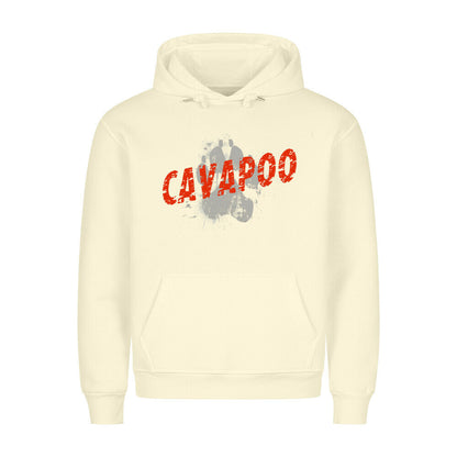 Premium Hoodie "Cavapoo - PAW" Beige – hunde-shirt.de