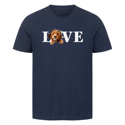 Premium T-Shirt "Cavapoo - LOVE" French Navy – hunde-shirt.de
