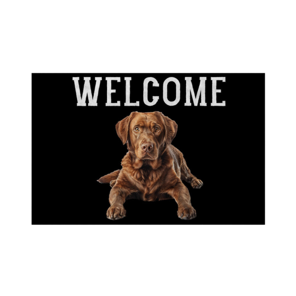 Fußmatte "Chesapeake Bay Retriever - WELCOME" Weiß – hunde-shirt.de