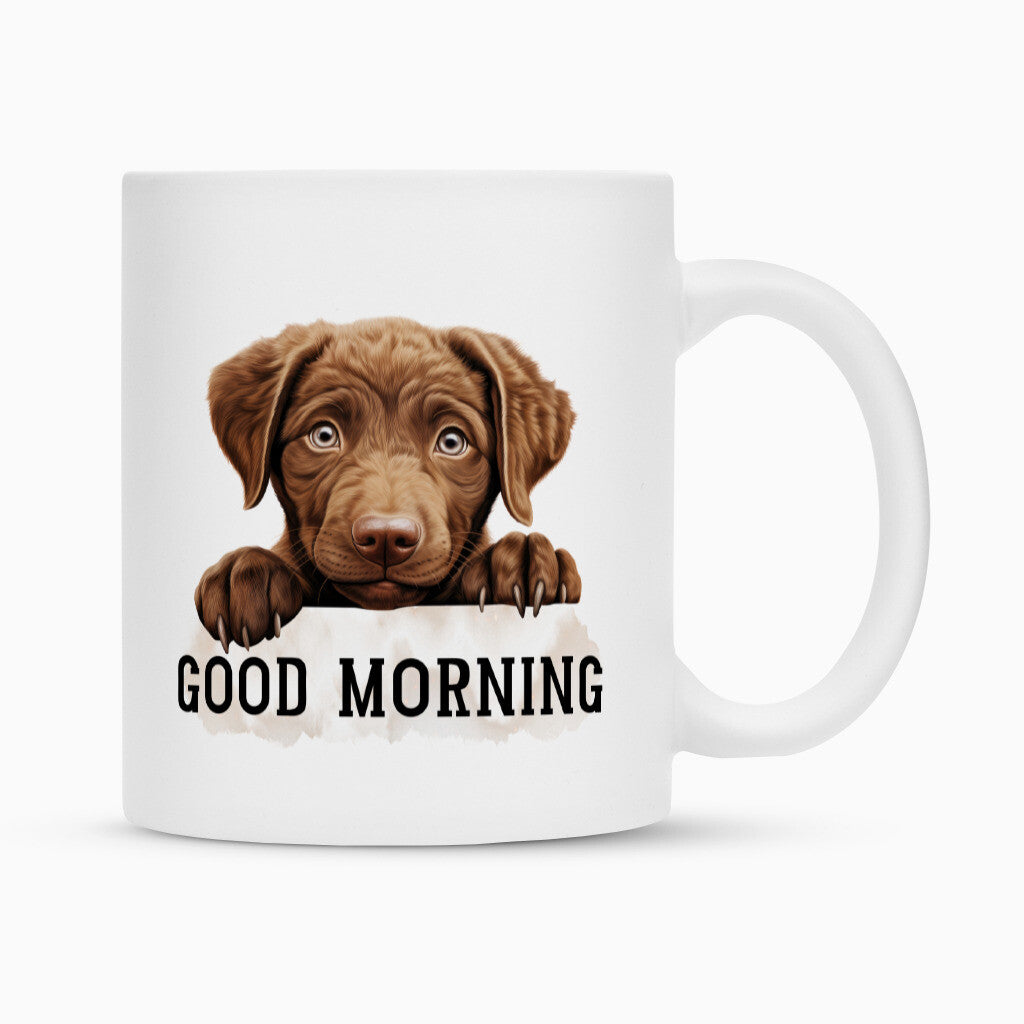 Tasse "Chesapeake Bay Retriever - Good Morning" Weiß – hunde-shirt.de
