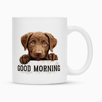 Tasse "Chesapeake Bay Retriever - Good Morning" Weiß – hunde-shirt.de