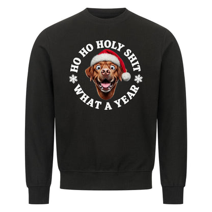 Premium Sweatshirt "Chesapeake Bay Retriever - HO HO..." Schwarz – hunde-shirt.de