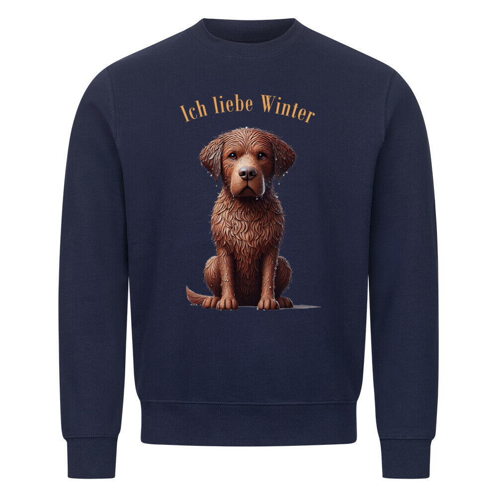 Premium Sweatshirt "Chesapeake Bay Retriever - Ich liebe..." Navy Blue – hunde-shirt.de