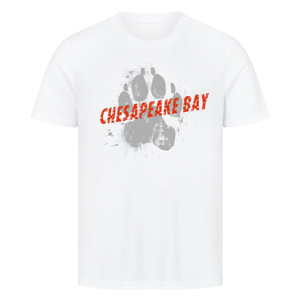 Premium T-Shirt "Chesapeake Bay Retriever - PAW" Weiß – hunde-shirt.de