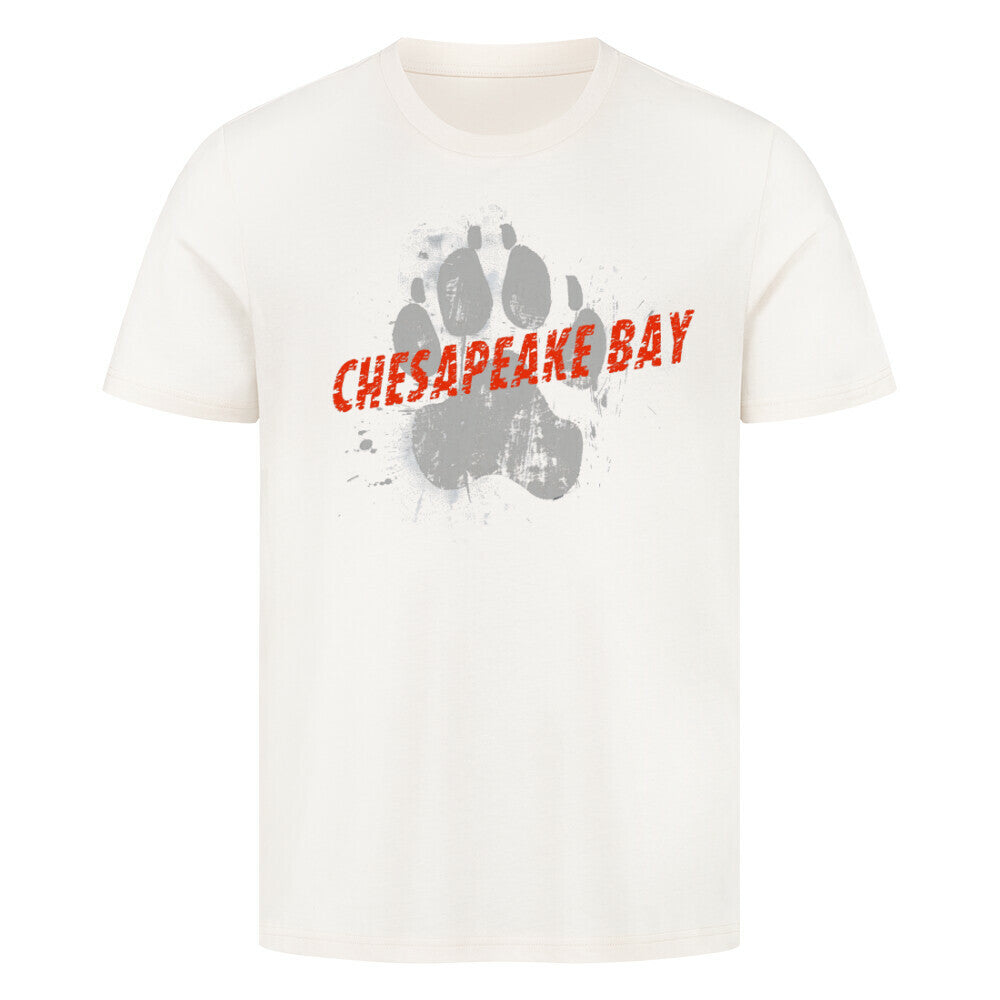 Premium T-Shirt "Chesapeake Bay Retriever - PAW" Natural Raw – hunde-shirt.de