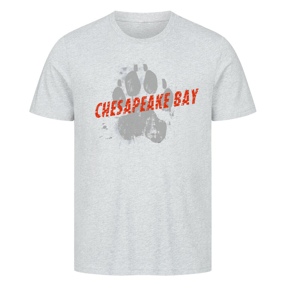 Premium T-Shirt "Chesapeake Bay Retriever - PAW" Heather Grey – hunde-shirt.de