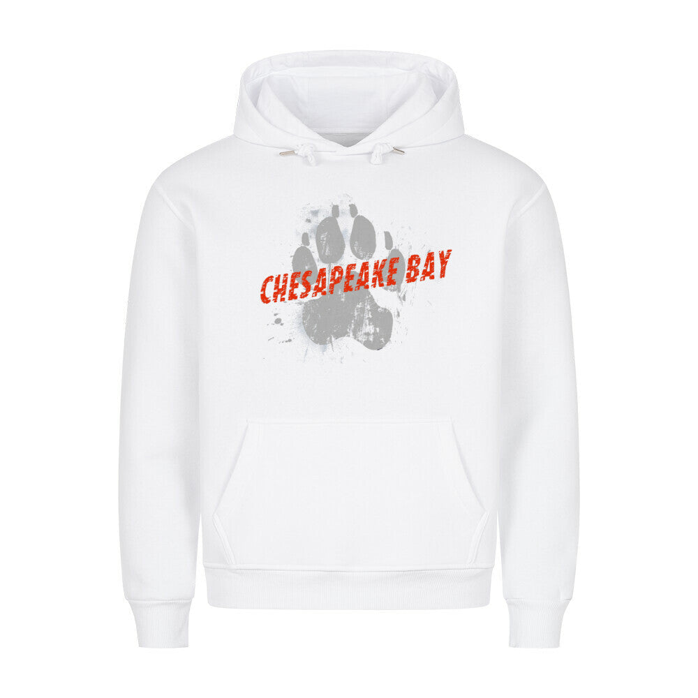 Premium Hoodie "Chesapeake Bay Retriever - PAW" Weiß – hunde-shirt.de