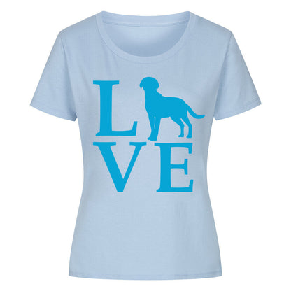 Premium Organic Damen-Shirt "Chesapeake Bay - LOVE" Sky Blue – hunde-shirt.de