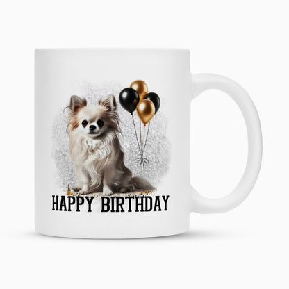 Tasse "Chihuahua - Happy Birthday" Weiß – hunde-shirt.de
