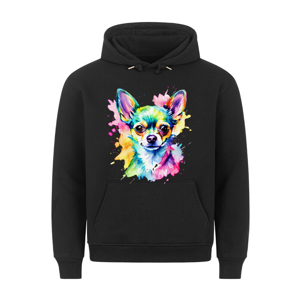 Premium Hoodie "Chihuahua - Paint" Schwarz – hunde-shirt.de