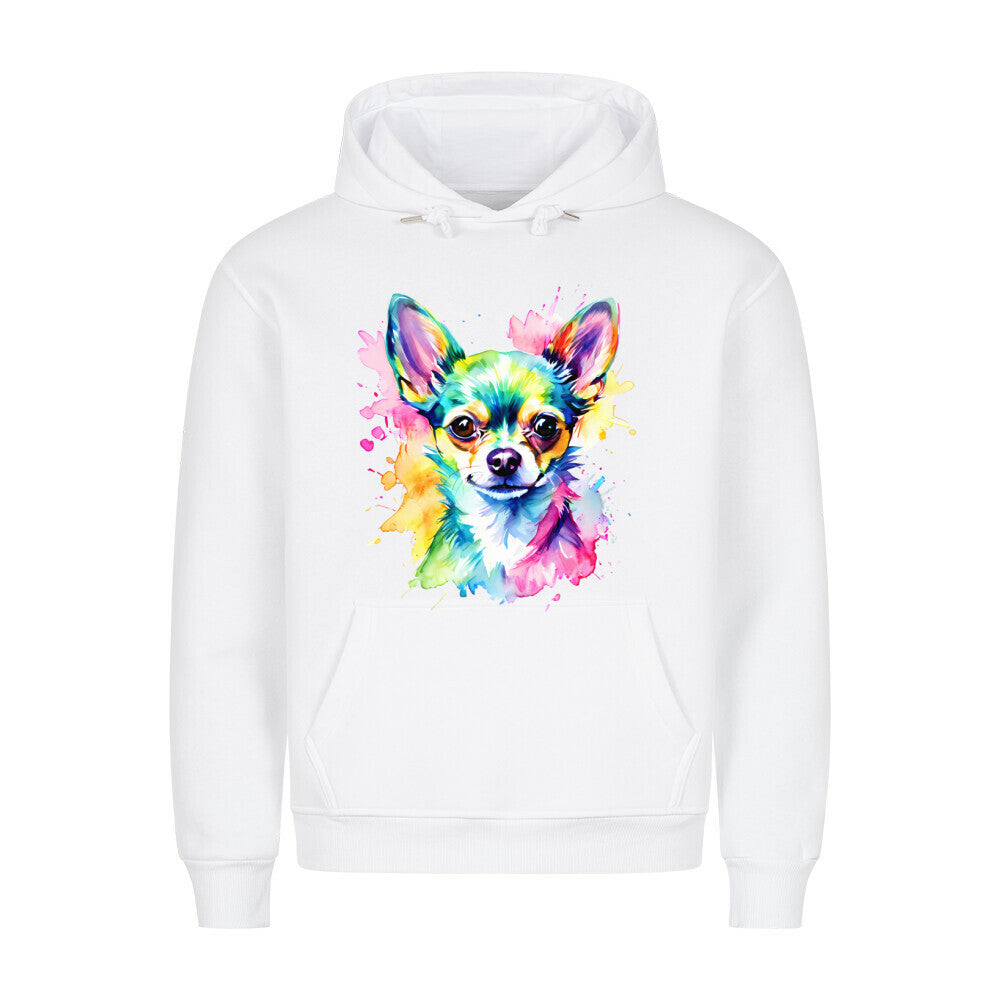 Premium Hoodie "Chihuahua - Paint" Weiß – hunde-shirt.de