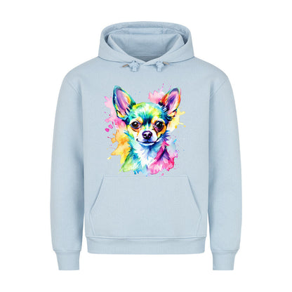Premium Hoodie "Chihuahua - Paint" Babyblau – hunde-shirt.de