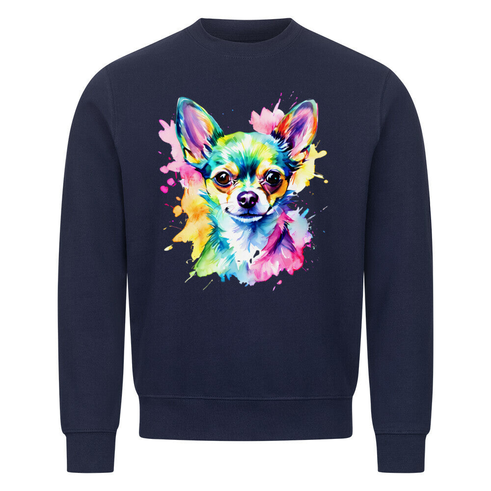 Premium Sweatshirt "Chihuahua - Paint" Navy Blue – hunde-shirt.de