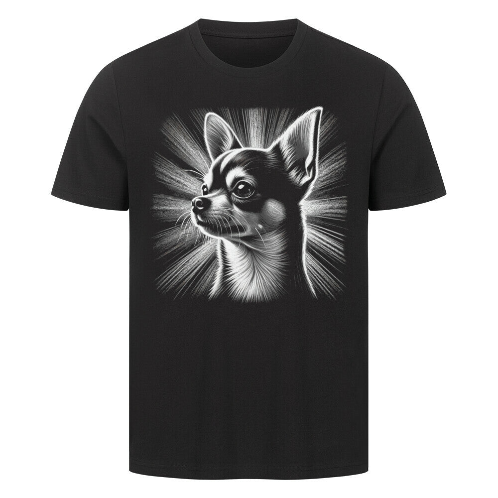 Premium T-Shirt "Chihuahua - Shine" Schwarz – hunde-shirt.de
