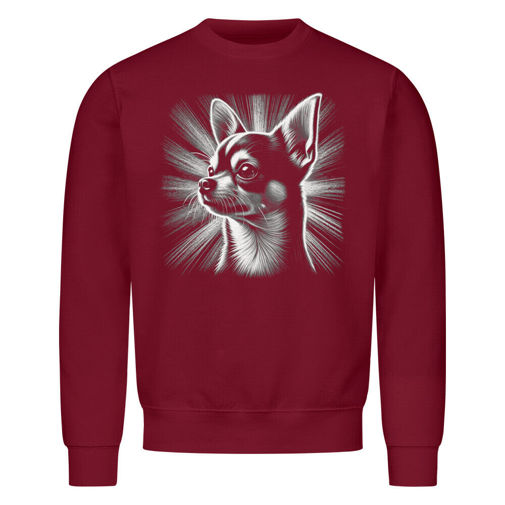 Premium Sweatshirt "Chihuahua - Shine" Burgunder – hunde-shirt.de