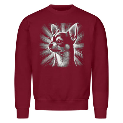 Premium Sweatshirt "Chihuahua - Shine" Burgunder – hunde-shirt.de