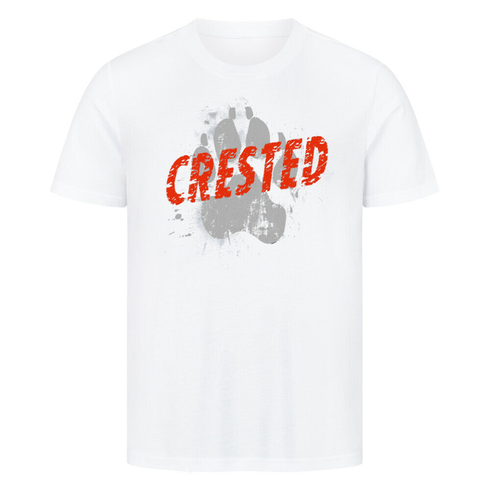 Premium T-Shirt "Chinese Crested Dog - PAW" Weiß – hunde-shirt.de