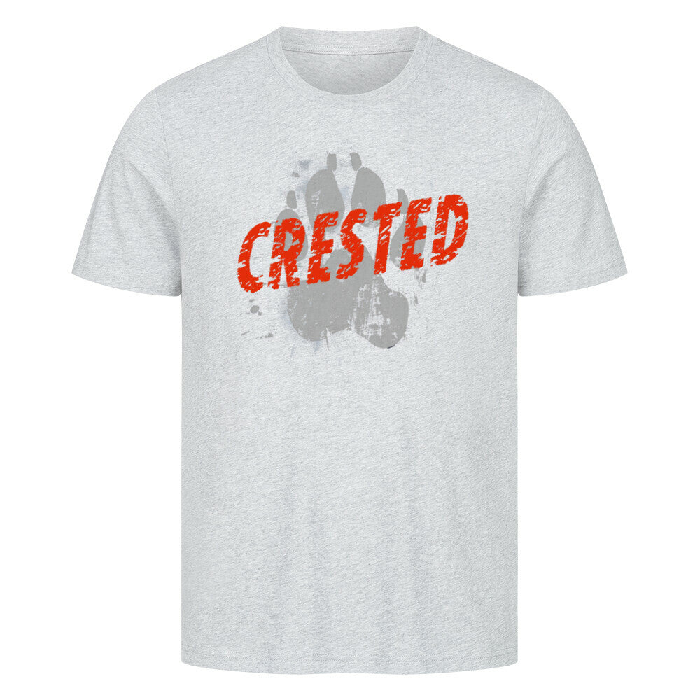 Premium T-Shirt "Chinese Crested Dog - PAW" Heather Grey – hunde-shirt.de