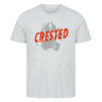 Premium T-Shirt "Chinese Crested Dog - PAW" Heather Grey – hunde-shirt.de