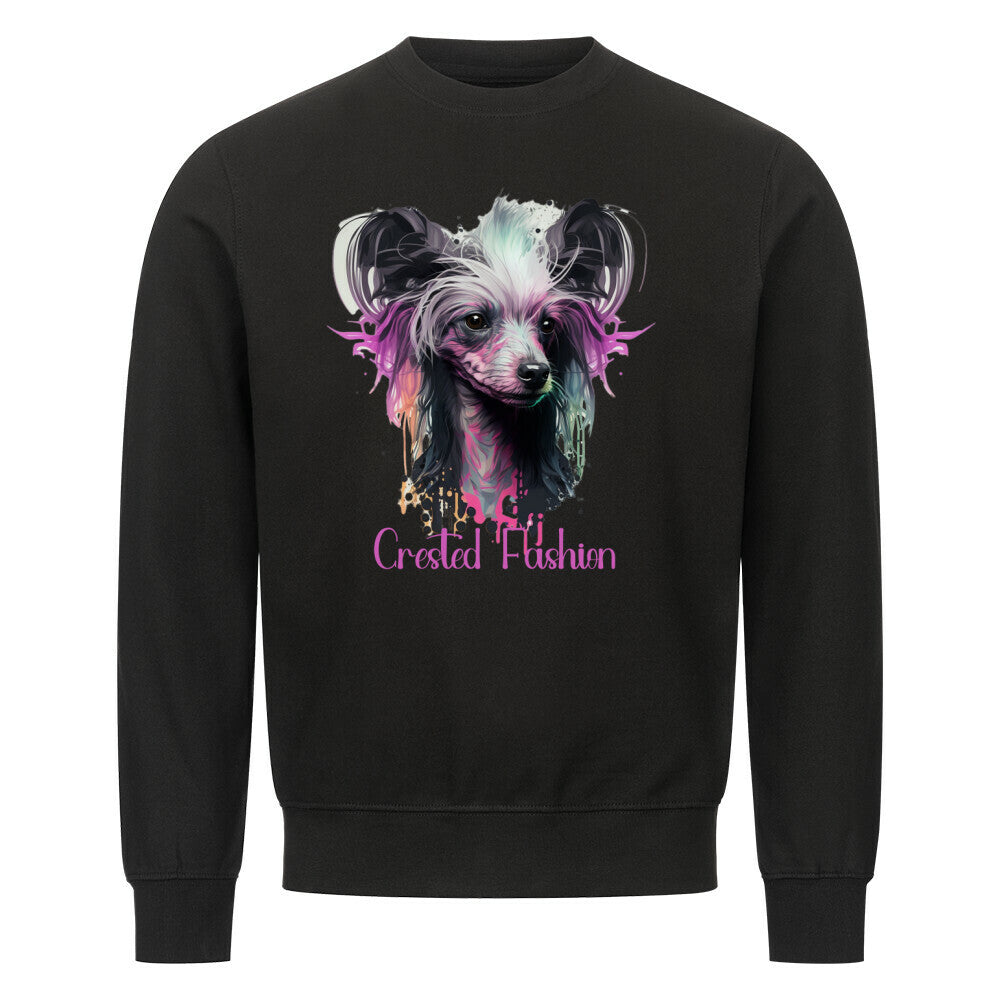 Premium Sweatshirt "Chinese Crested - Fashion" Schwarz – hunde-shirt.de