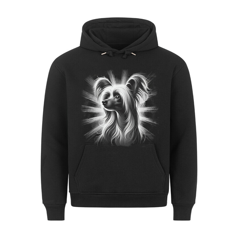 Premium Hoodie "Chinese Crested - Shine" Schwarz – hunde-shirt.de
