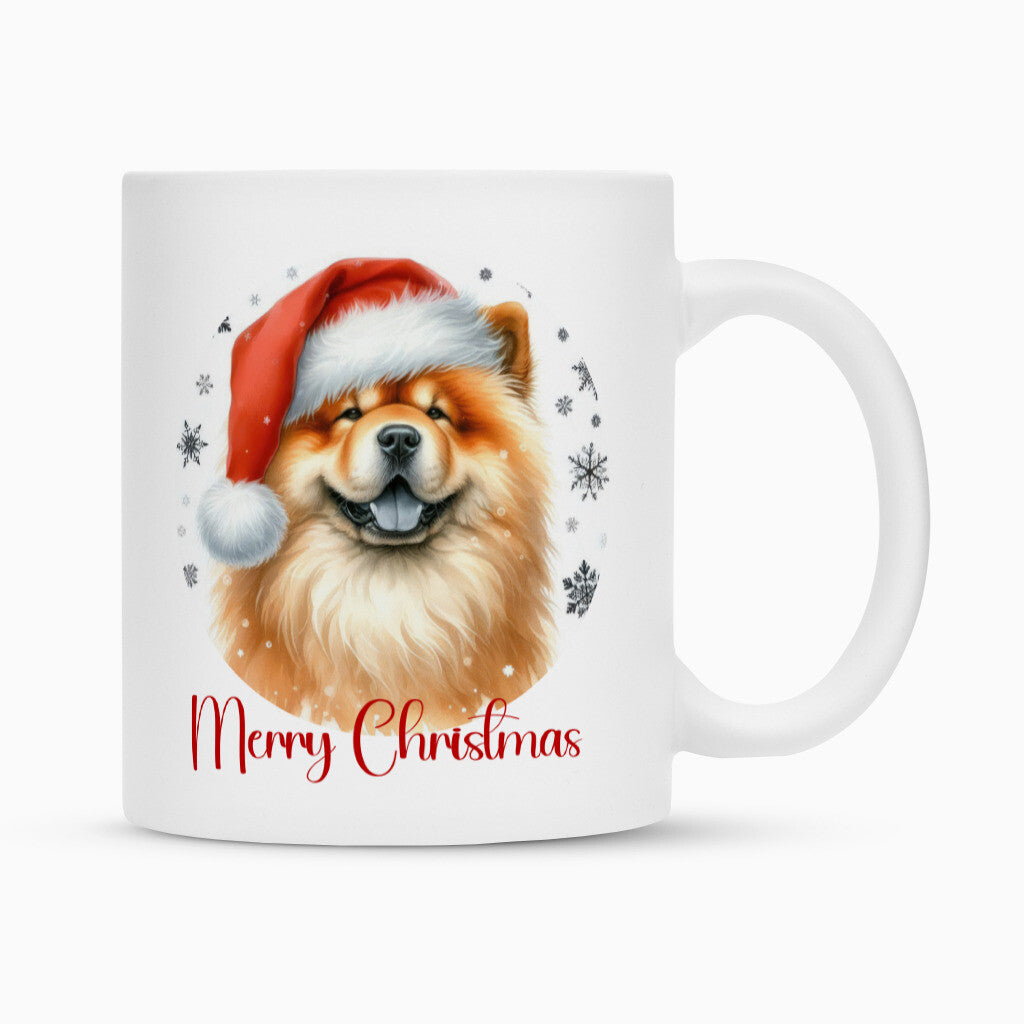 Tasse "Chow-Chow - Merry Christmas" Weiß – hunde-shirt.de