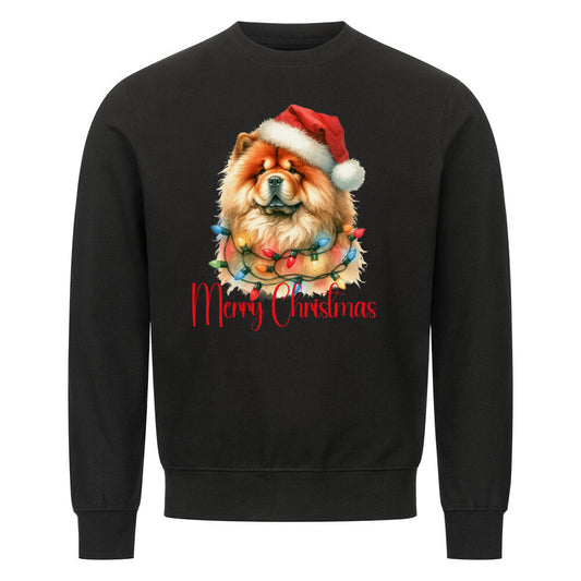 Premium Sweatshirt "Chow-Chow - Merry Christmas" Schwarz – hunde-shirt.de